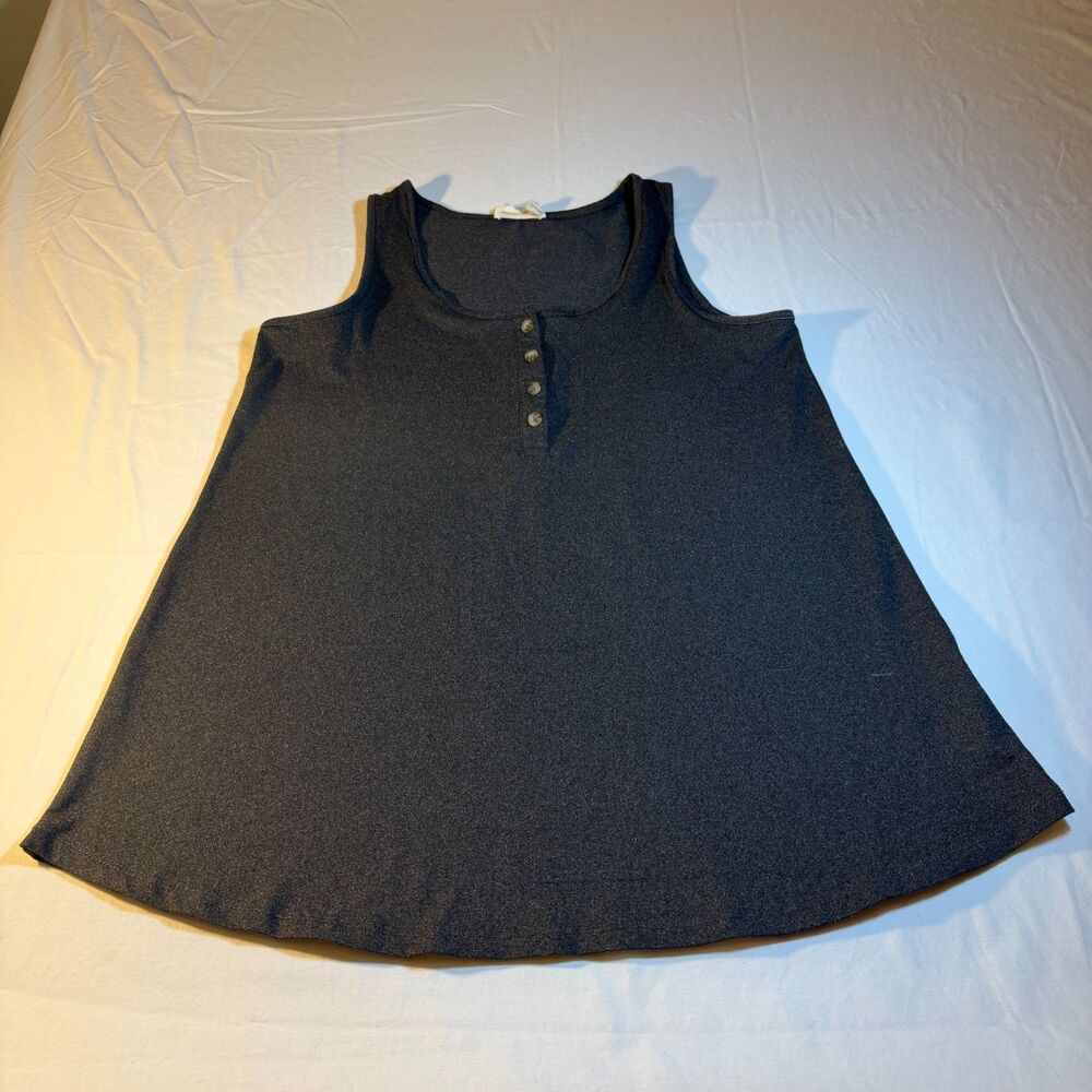 Ninexis Medium Women Gray Soft Knit Jersey Pullover Top Blouse Comfort Everyday